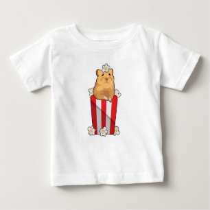 Hamster mit Popcorn Baby T-shirt