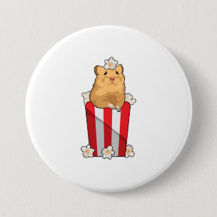 Hamster mit Popcorn Button