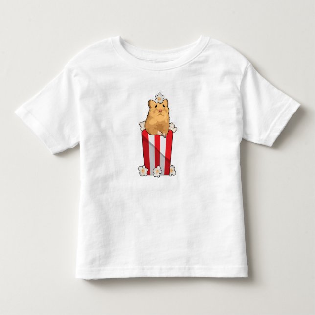 Hamster mit Popcorn Kleinkind T-shirt (Vorderseite)