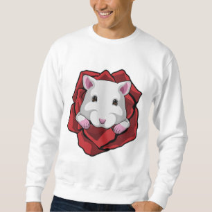 Hamster mit Rose Sweatshirt