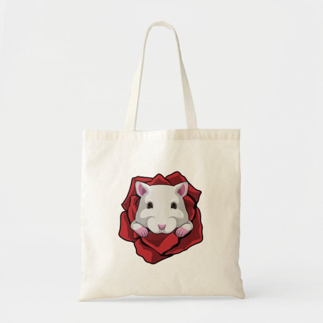 Hamster mit Rose Tragetasche (Vorne)