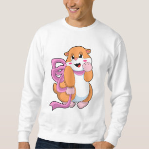 Hamster mit Schleife Sweatshirt