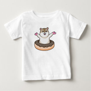 Hamster mit Schokolade Donut Baby T-shirt