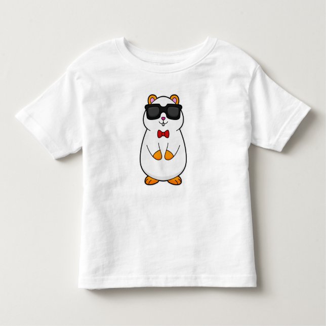 Hamster mit Sonnenbrille & Bow-Krawatte Kleinkind T-shirt (Vorderseite)
