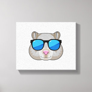 Hamster mit Sonnenbrille Leinwanddruck
