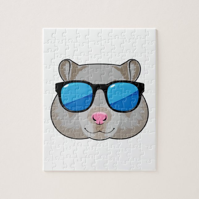 Hamster mit Sonnenbrille Puzzle (Vertikal)