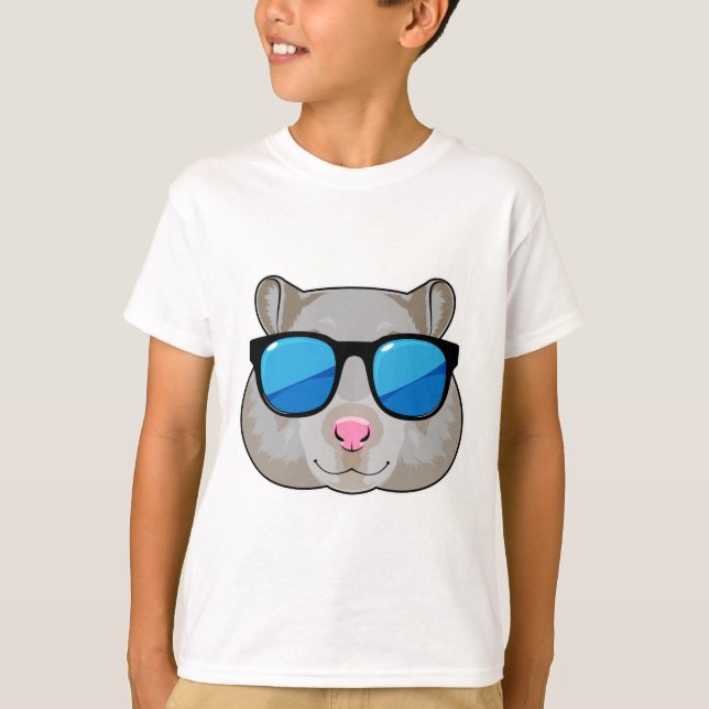 Hamster mit Sonnenbrille T-Shirt (Vorderseite)