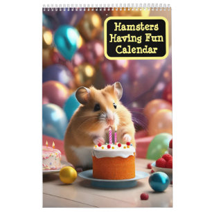 Hamster mit Spaß im Kalender