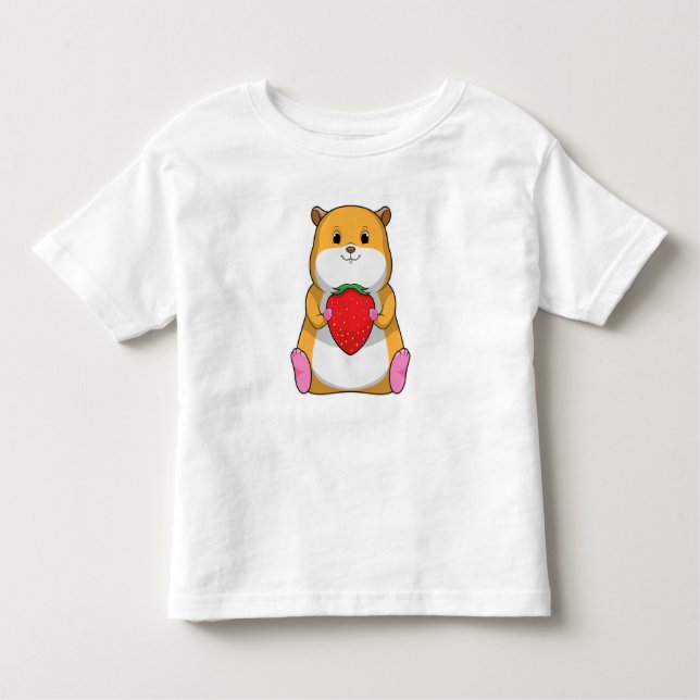 Hamster mit Strawberry Kleinkind T-shirt (Vorderseite)