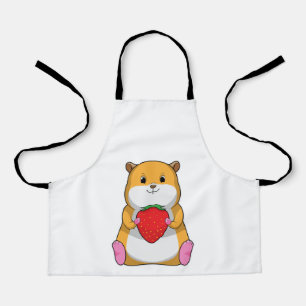 Hamster mit Strawberry Schürze