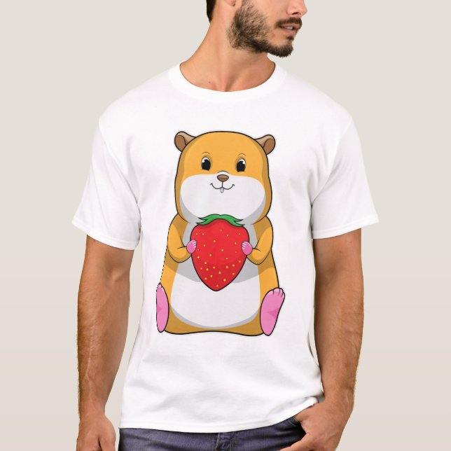 Hamster mit Strawberry T-Shirt (Vorderseite)