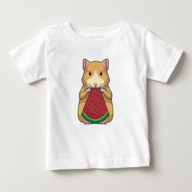 Hamster mit Watermelon Baby T-shirt (Vorderseite)