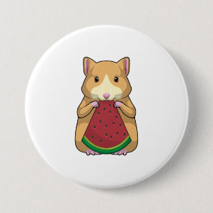 Hamster mit Watermelon Button