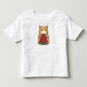 Hamster mit Watermelon Kleinkind T-shirt