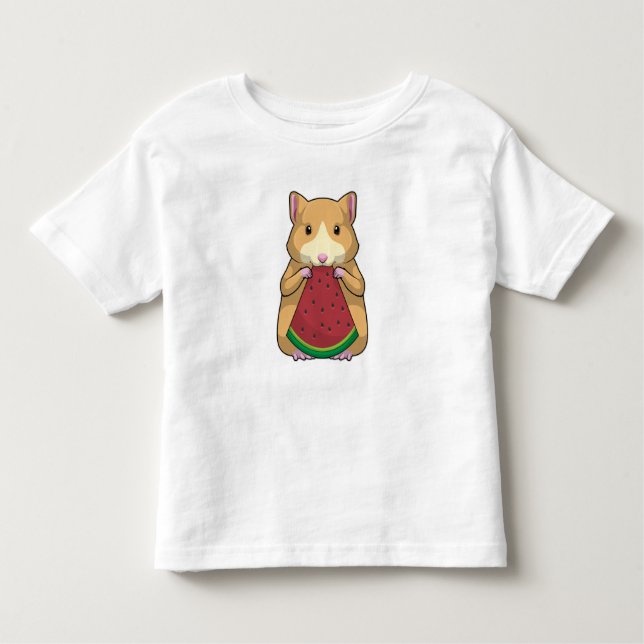 Hamster mit Watermelon Kleinkind T-shirt (Vorderseite)