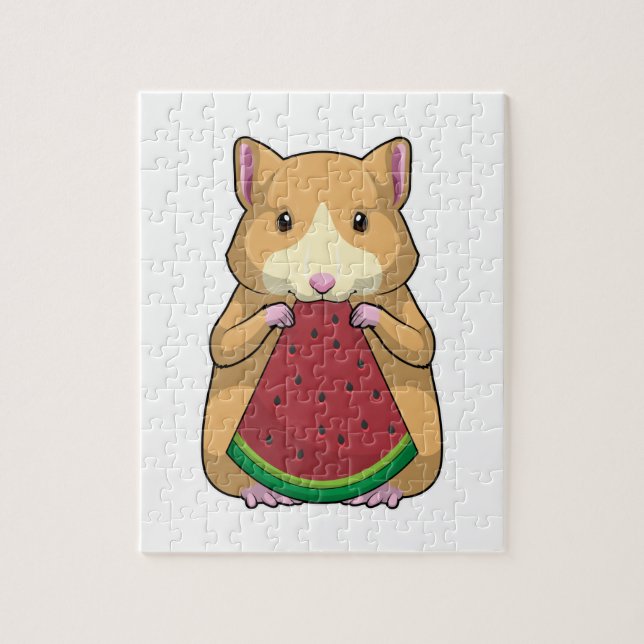 Hamster mit Watermelon Puzzle (Vertikal)