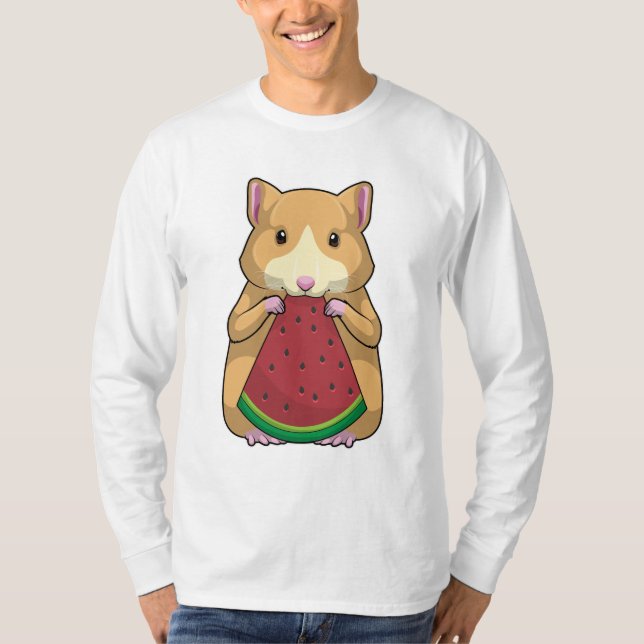 Hamster mit Watermelon T-Shirt (Vorderseite)