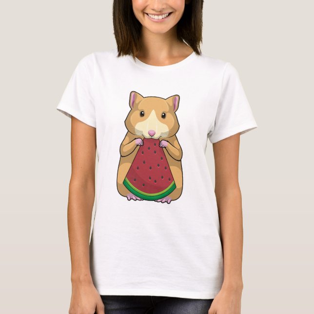 Hamster mit Watermelon T-Shirt (Vorderseite)
