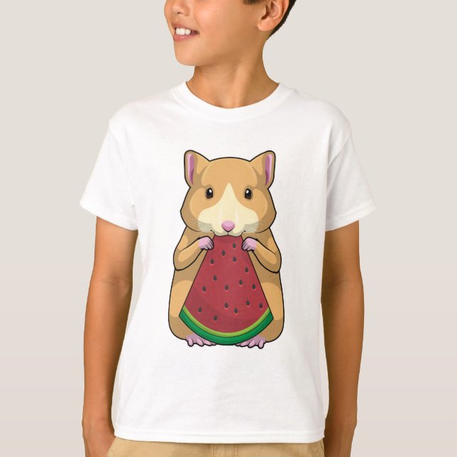 Hamster mit Watermelon T-Shirt (Vorderseite)
