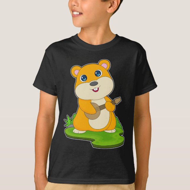 Hamster Musician Gitarre T-Shirt (Vorderseite)