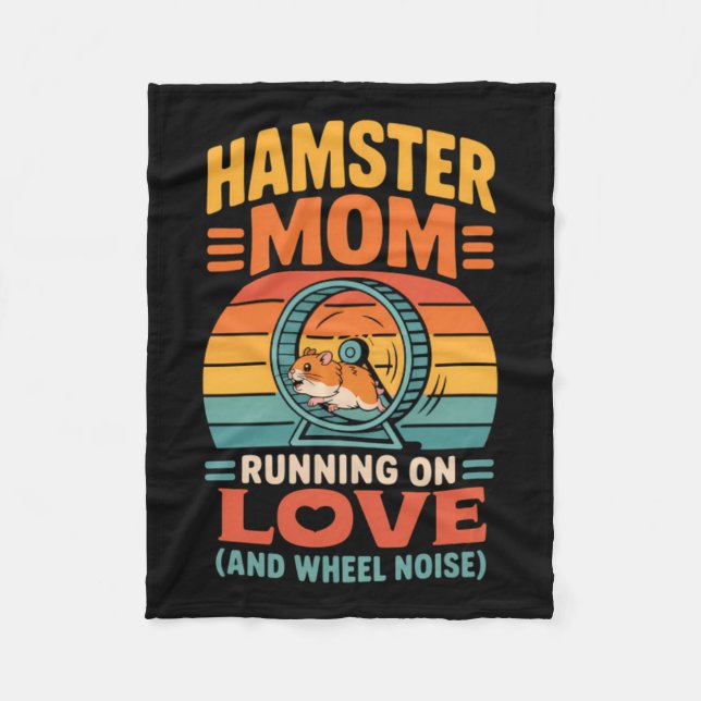 Hamster-Mutter-Halter-Haustier-Hamster Fleecedecke (Vorderseite)