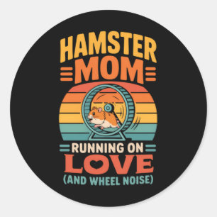 Hamster-Mutter-Halter-Haustier-Hamster Runder Aufkleber