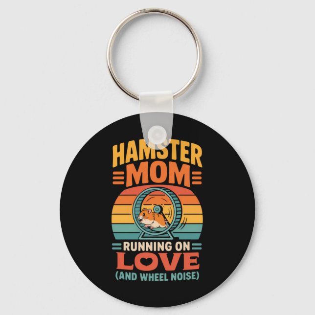 Hamster-Mutter-Halter-Haustier-Hamster Schlüsselanhänger (Vorderseite)
