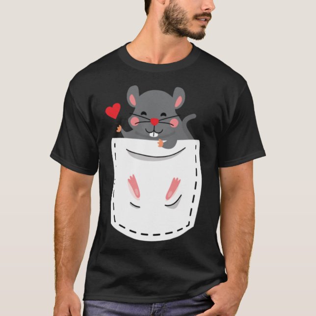 Hamster, Niedlicher Brustpocket T-Shirt (Vorderseite)