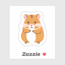 Hamster | Niedliches handGezeichnet Brown Pet Aufkleber