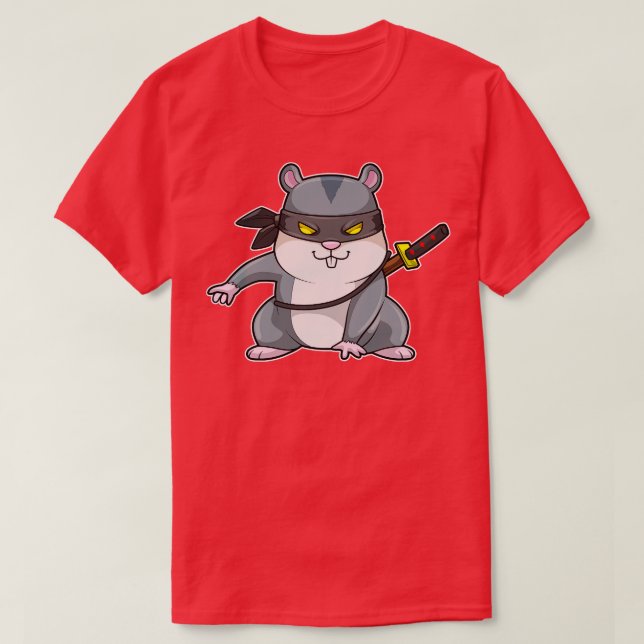 Hamster Ninja Martial Arts T-Shirt (Design vorne)