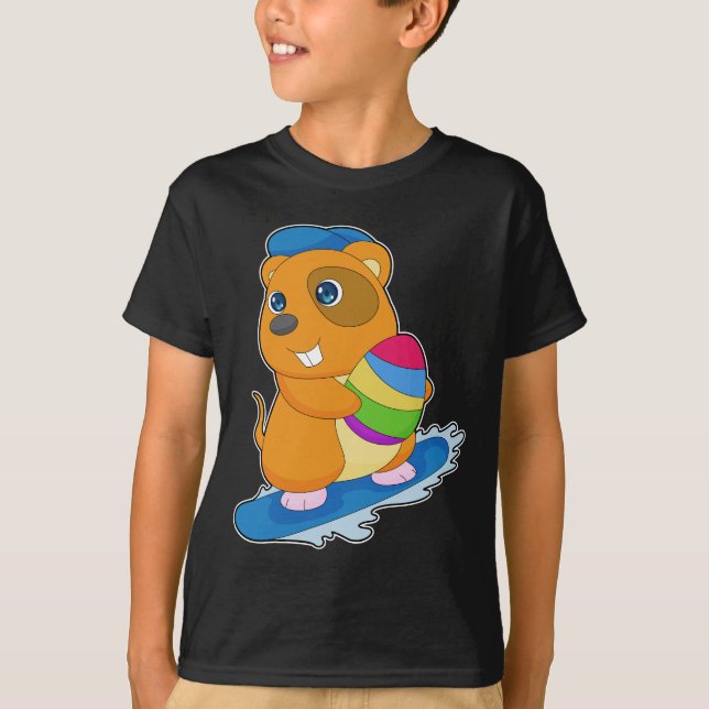 Hamster Ostersnowboard T-Shirt (Vorderseite)