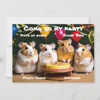 Hamster-Party Einladung
