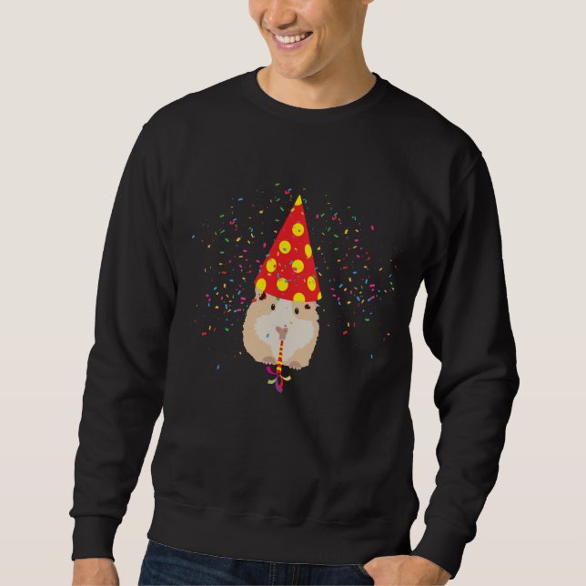 Hamster Partying - Tiere mit Party Sweatshirt (Vorderseite)