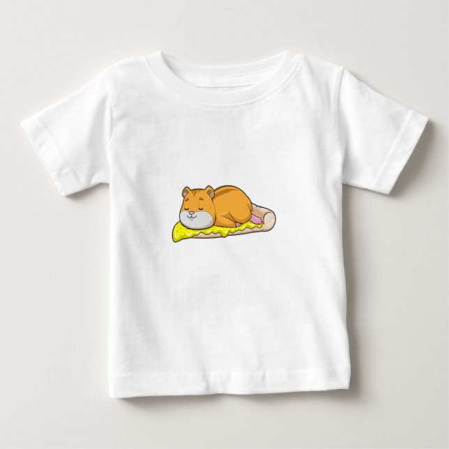 Hamster & Pizza mit Käse Baby T-shirt (Vorderseite)