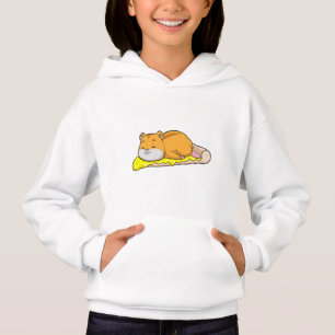 Hamster & Pizza mit Käse Hoodie