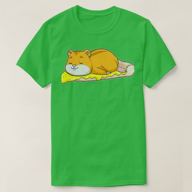 Hamster Pizza mit Käse T-Shirt (Design vorne)