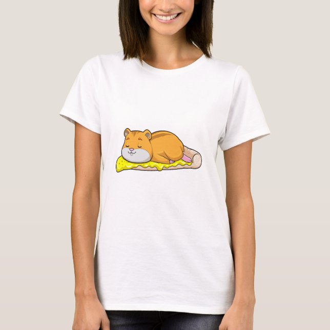 Hamster & Pizza mit Käse T-Shirt (Vorderseite)