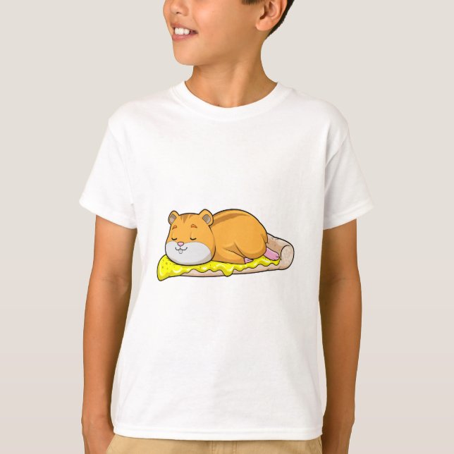 Hamster & Pizza mit Käse T-Shirt (Vorderseite)