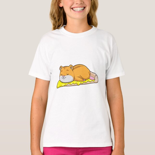 Hamster & Pizza mit Käse T-Shirt (Vorderseite)