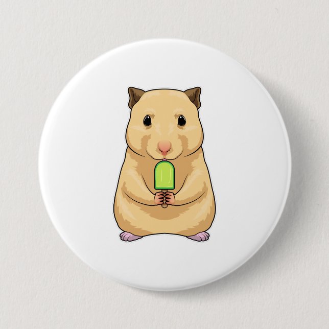 Hamster Popsicle Button (Vorderseite)