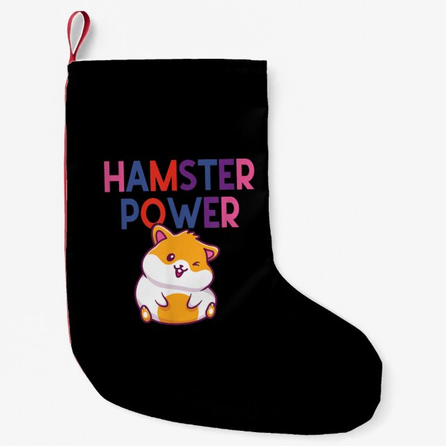 Hamster Power Niedlich Hamster Kleiner Weihnachtsstrumpf (Vorderseite)