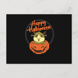 Hamster Pumpkin Happy Halloween Postkarte