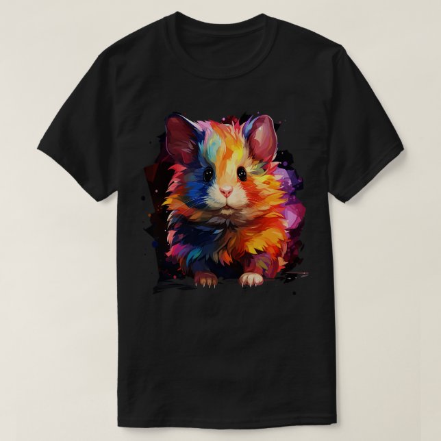 Hamster Rainbow T-Shirt (Design vorne)