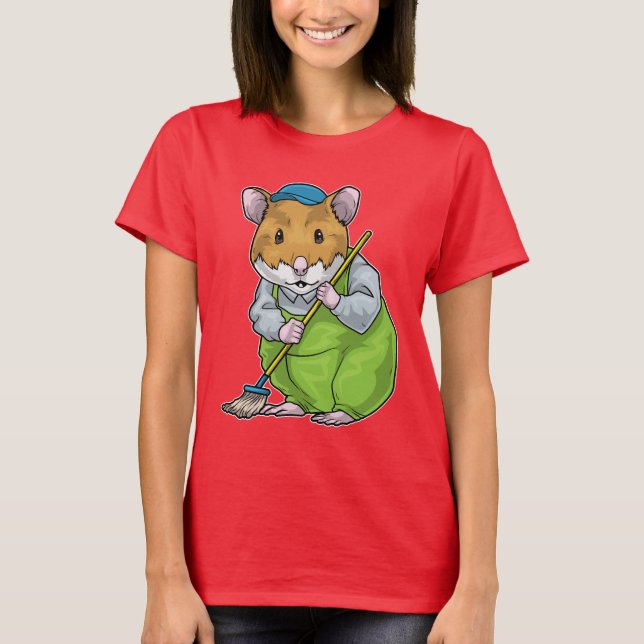 Hamster Reinigungspersonal T-Shirt (Vorderseite)