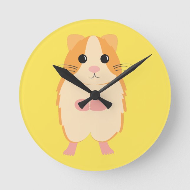 Hamster Runde Wanduhr (Vorderseite)