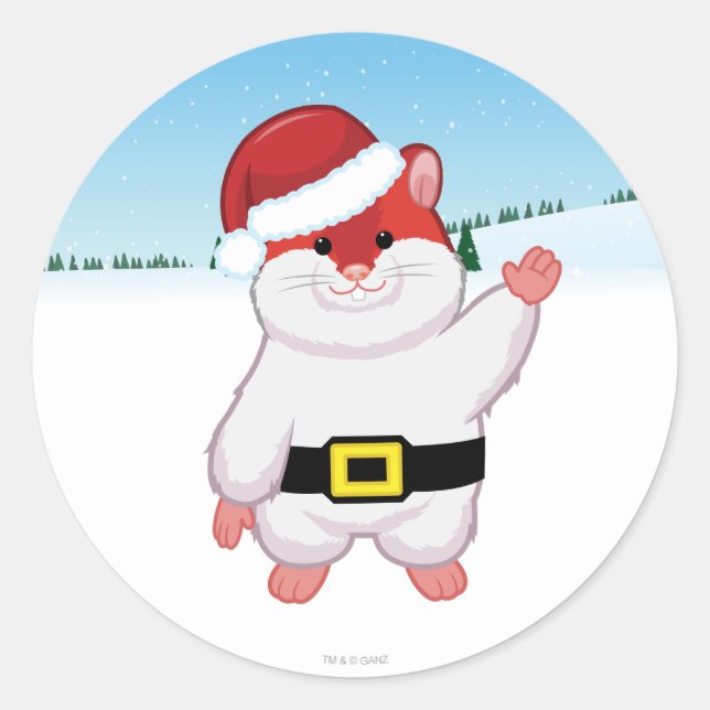 Hamster Runder Aufkleber (Vorderseite)