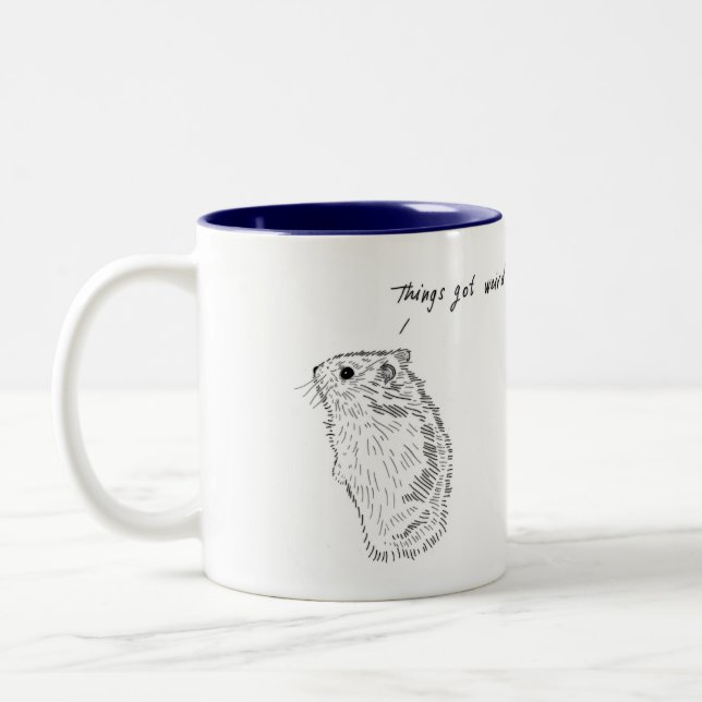 Hamster, Sachen got sonderbare, TierTasse Zweifarbige Tasse (Links)
