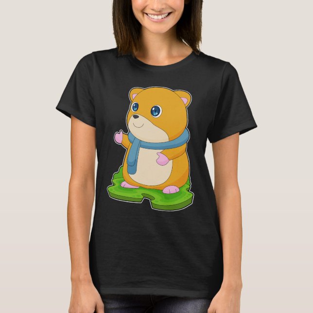 Hamster Scarf T-Shirt (Vorderseite)