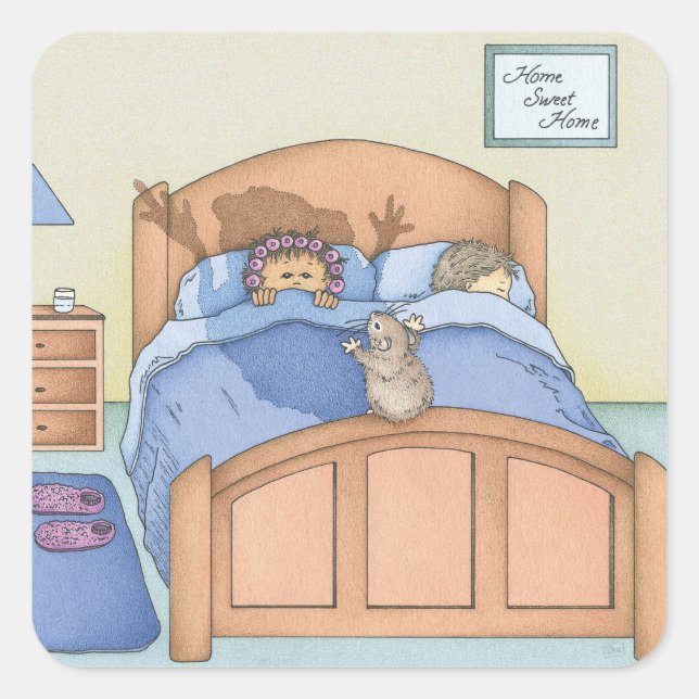 Hamster Shadow Quadratischer Aufkleber (Vorderseite)