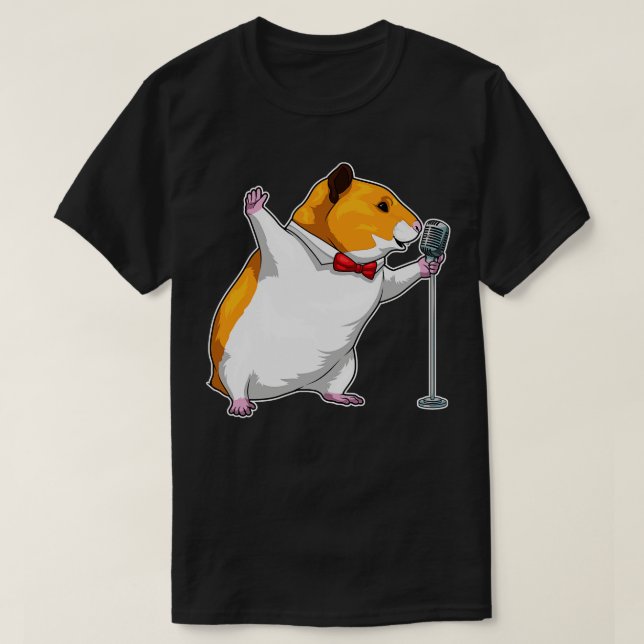 Hamster Singer Microphone Music 1 T-Shirt (Design vorne)